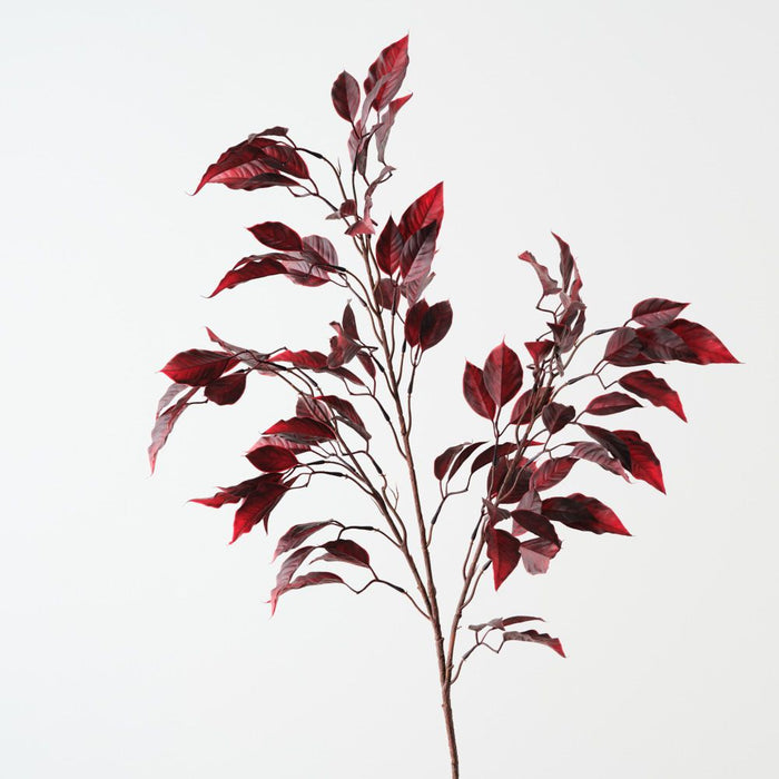 Artificial Ficus Leaf Spray 89cm Burgundy - Pack of 12 - FLORA DESIGNS