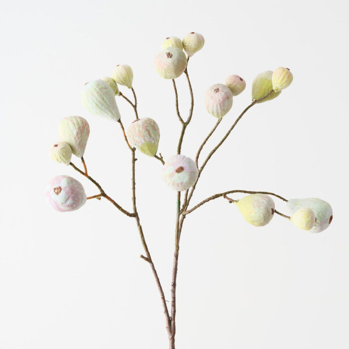 Artificial Fig Spray 71cm White Green Mauve - Pack of 12 - FLORA DESIGNS