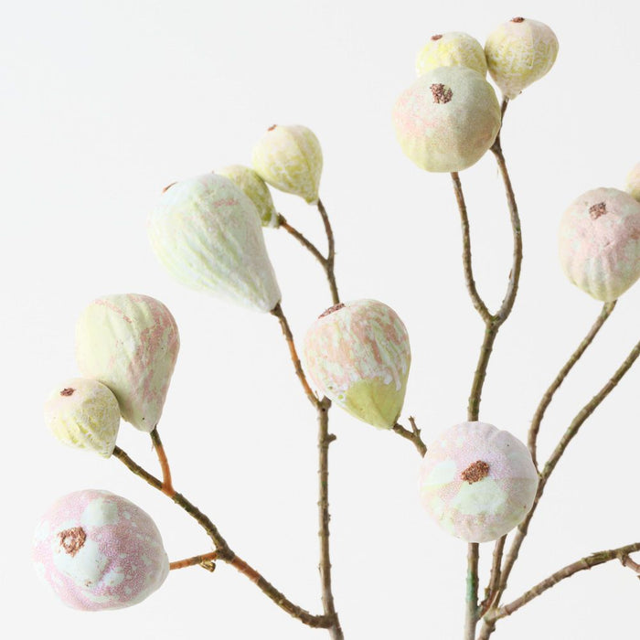 Artificial Fig Spray 71cm White Green Mauve - Pack of 12 - FLORA DESIGNS