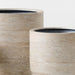Nomilo Pot (Set 3) 50cm Ivory Travertine - FLORA DESIGNS