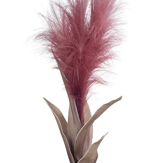 Pampas Grass w/Leaf Mauve Pink 113cm - Pack of 12