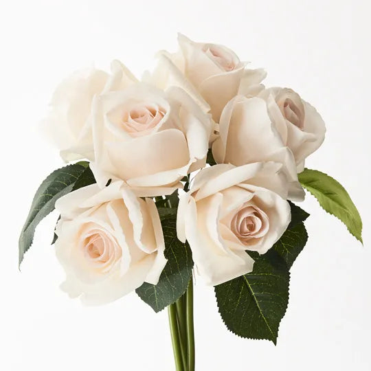 Rose Bouquet Ivory 28cm - Pack of 6