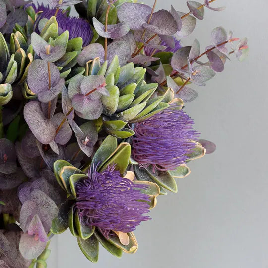 Artichoke Flowering Spray Purple Green 81cm - Pack of 12