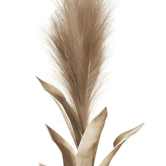 Pampas Grass w/Leaf Coffee 113cm - Pack of 12