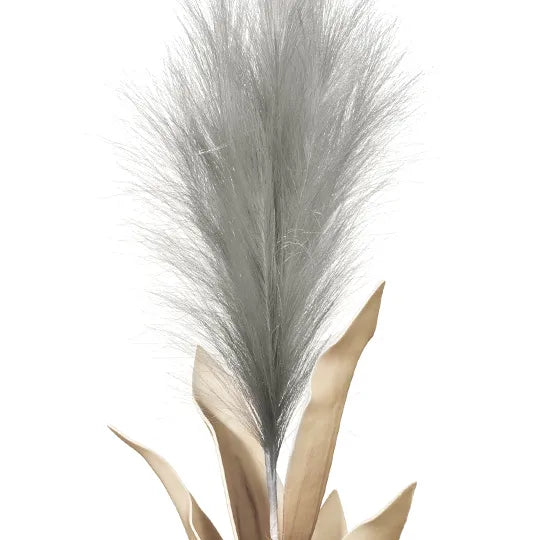 Pampas Grass w/Leaf Grey 113cm - Pack of 12