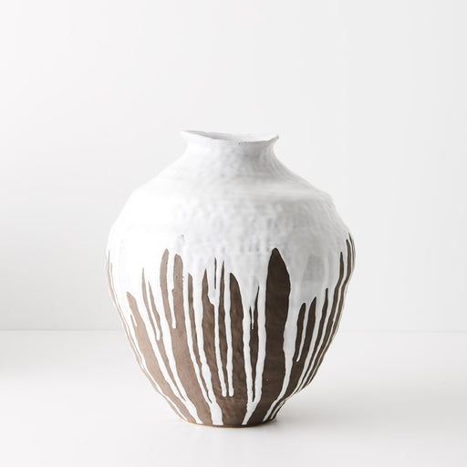 Pot Sierra White Brown 30cm x 25cm Pack of 2