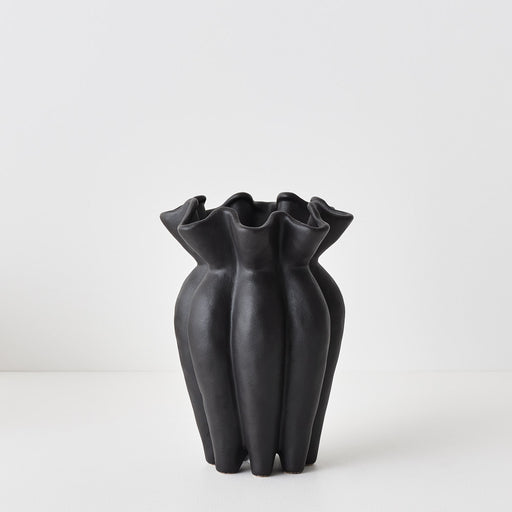 Gustel Vase Black 24cm x 17cm Pack of 2