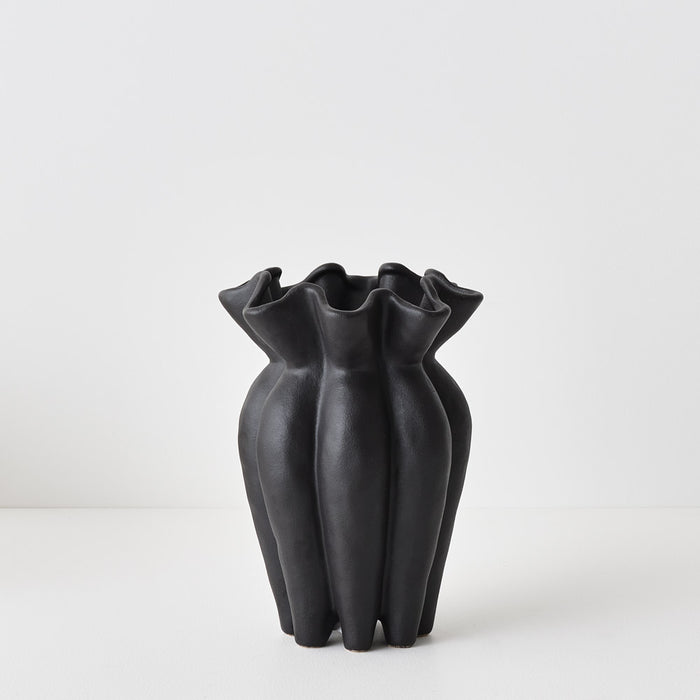Gustel Vase Black 24cm x 17cm Pack of 2