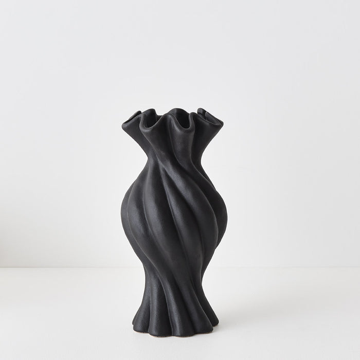 Gustel Twist Vase Black 30cm Pack of 2