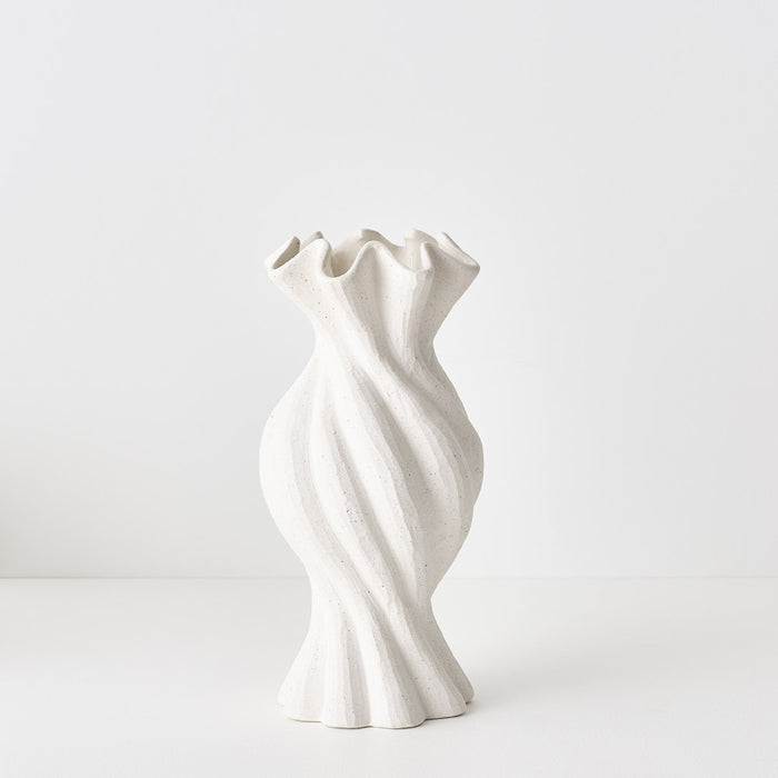 Gustel Twist Vase White 40cm Pack of 2