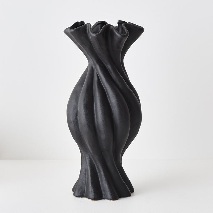 Gustel Twist Vase Black 40cm Pack of 2