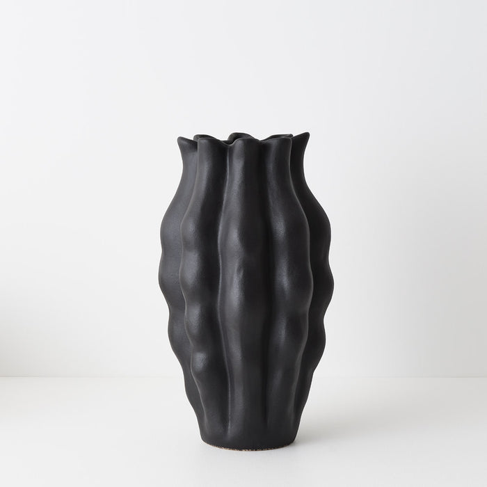 Eudora Vase Black 36cm Pack of 2