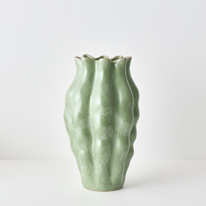 Eudora Vase Pickle Green 36cm Pack of 2