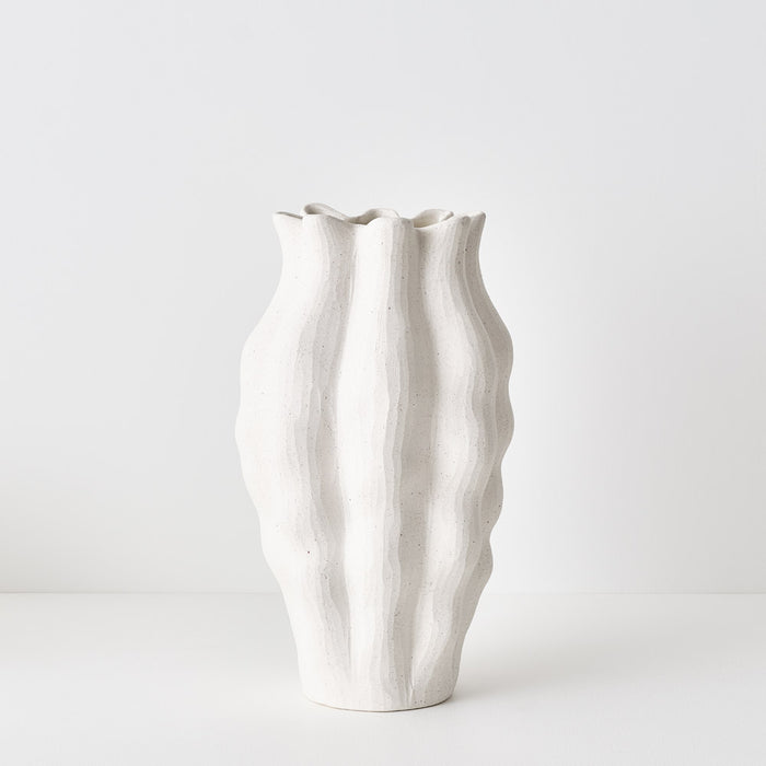 Eudora Vase White 36cm Pack of 2