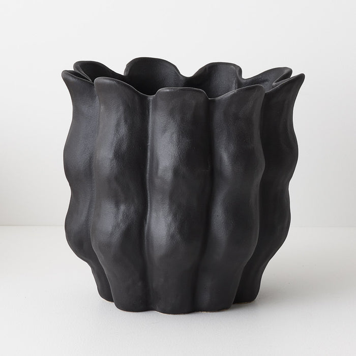 Oliva Pot Black 24cm Pack of 2