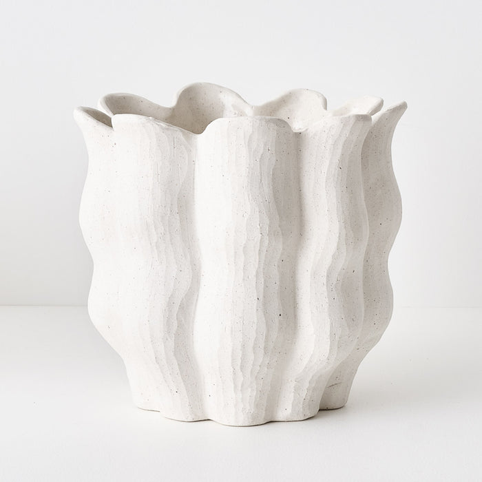 Oliva Pot White 24cm Pack of 2