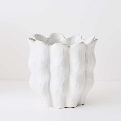 Oliva Pot Winter White 24cm x 24cm Pack of 2