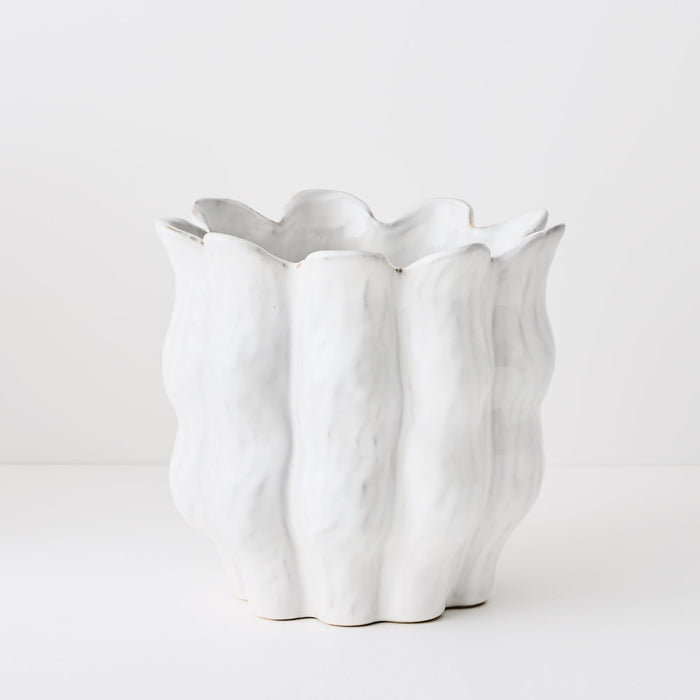 Oliva Pot Winter White 24cm x 24cm Pack of 2