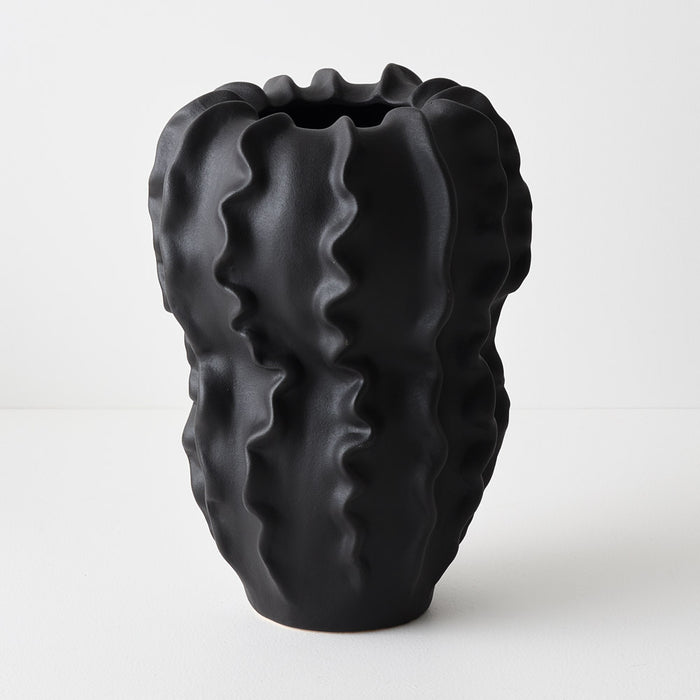 Zasha Vase Black 31cm Pack of 2