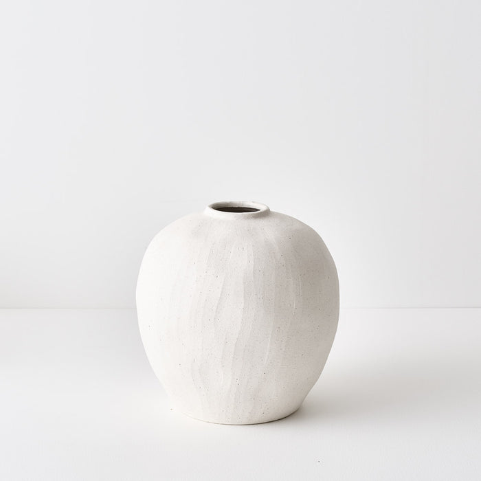 Alecta Pot White Chalk 28cm Pack of 2