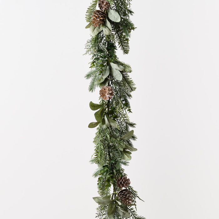 Garland Pine Cone Mix Grey Green 180cm Pack of 3