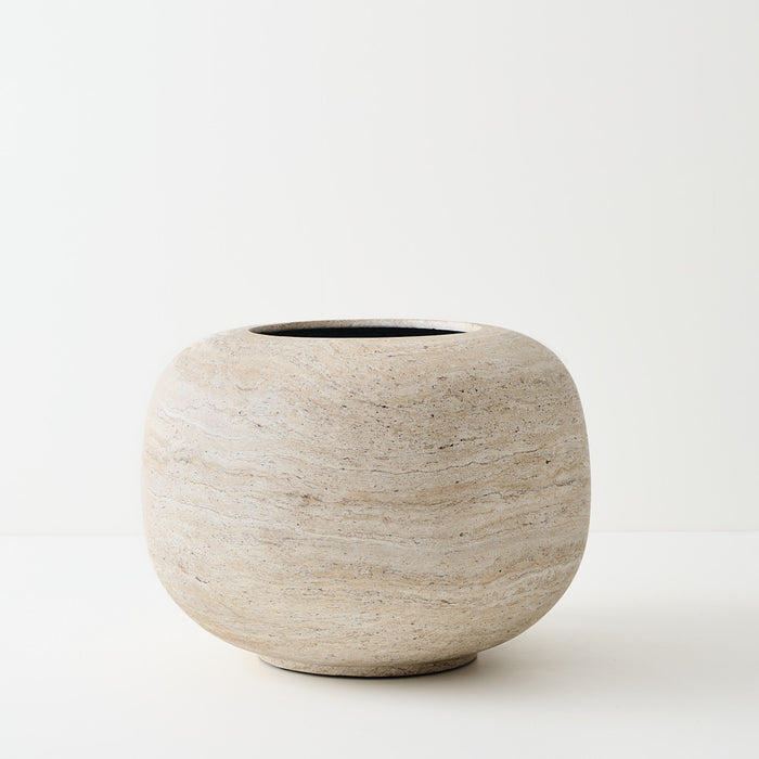 Pot Koro Ivory Travertine 40cm x 54cm
