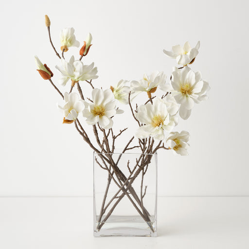 Magnolia Tree Mix in Vase White 42cm