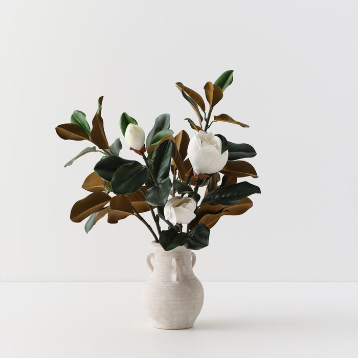 Magnolia Mix in Pot White Green 66cm