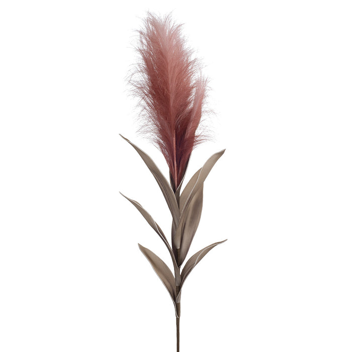 Pampas Grass w/Leaf Mauve Pink 113cm - Pack of 12