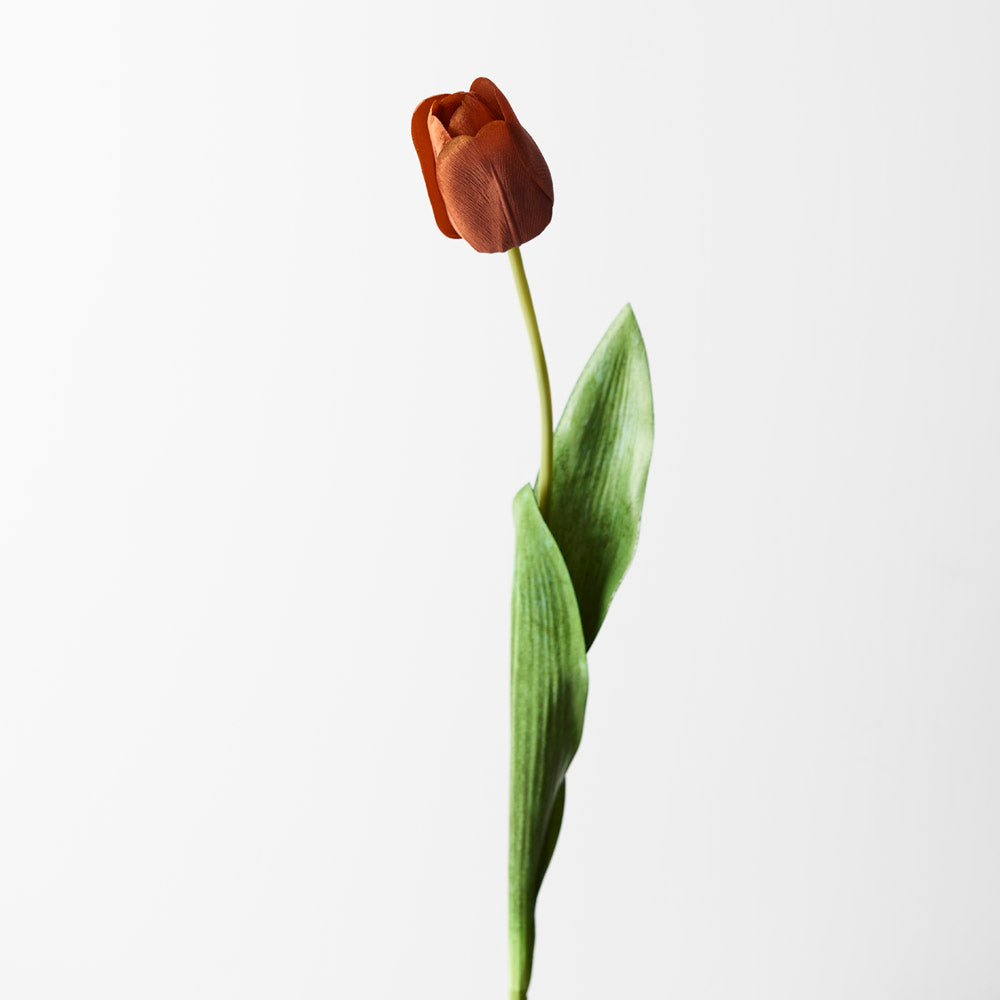 Rust Red Tulip Artificial Tulip Rust 69cm Pack of 12 — Flora Designs Australia