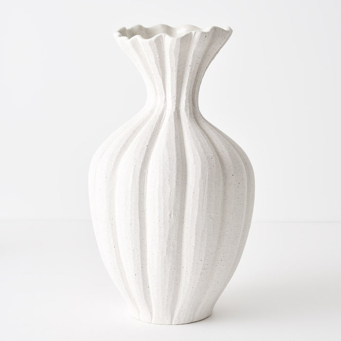 Vase Basma White Chalk 40cm Pack of 2