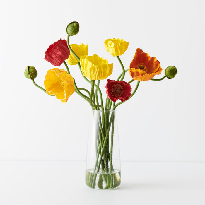 Poppy Mix in Vase Orange Assorted 46cm