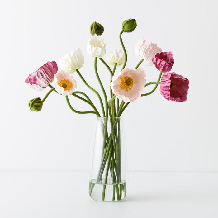 Poppy Mix in Vase Pink Assorted 46cm