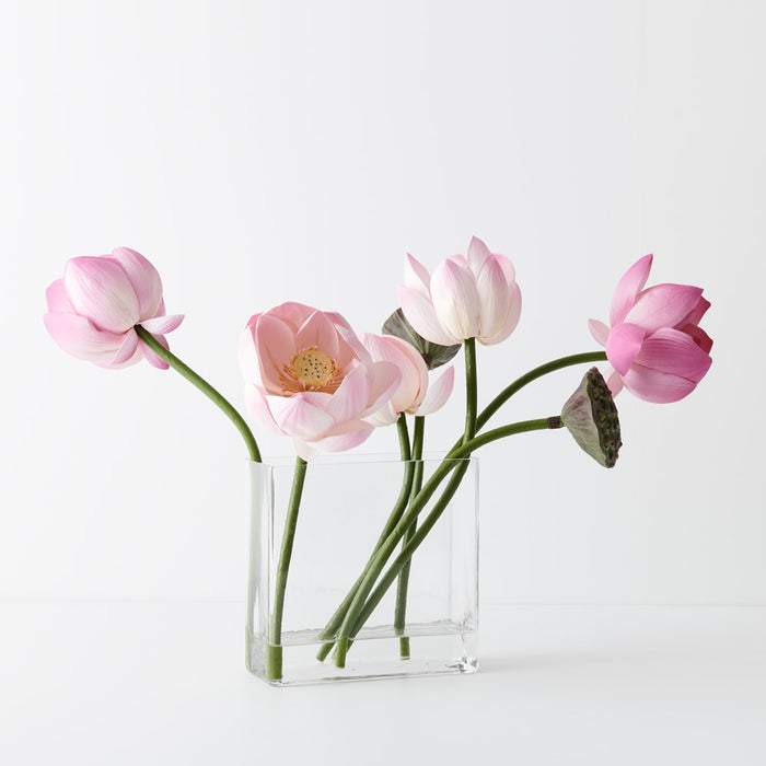 Lotus Mix in Vase Pink Assorted 51cm