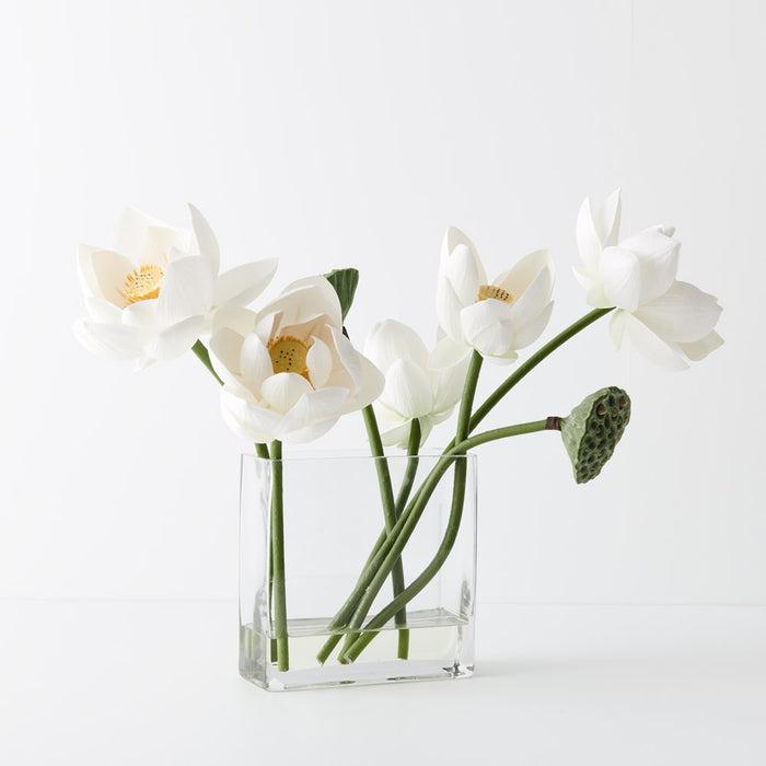 Lotus Mix in Vase White 51cm