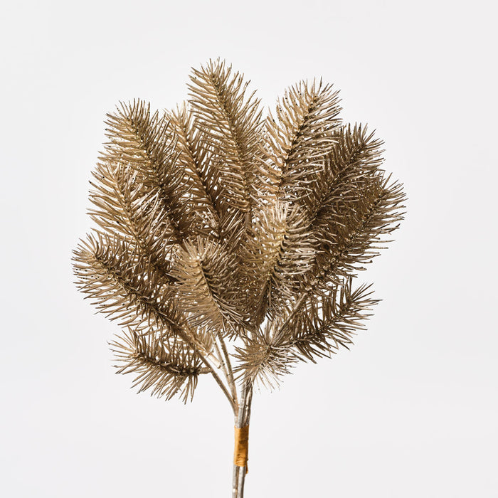 Pine Glitter Bouquet Champagne 30cm Pack of 12
