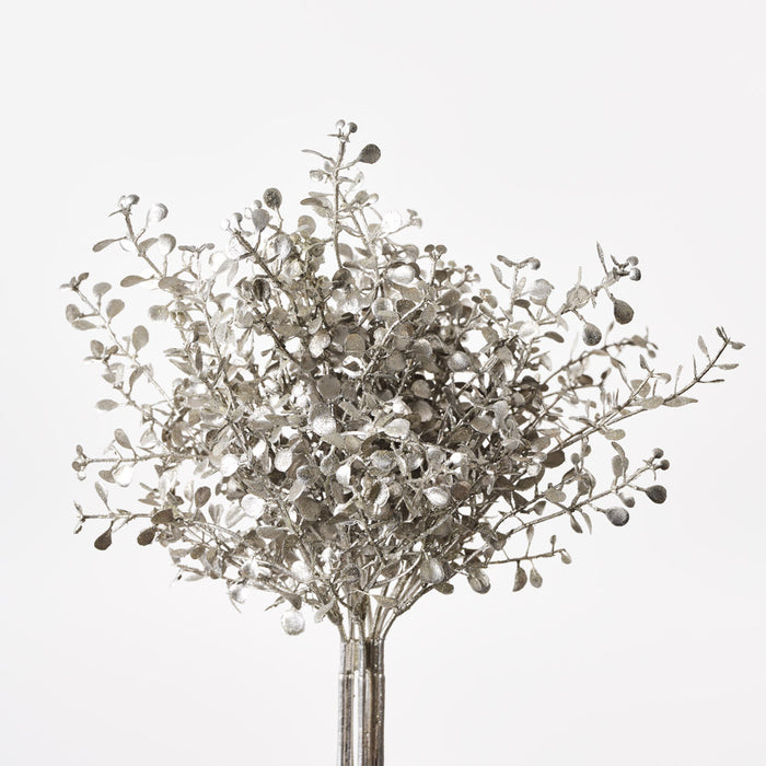 Button Fern Glitter Bouquet Champagne 30cm Pack of 12