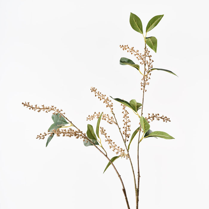 Laurel Leaf Bud Spray Green Gold 99cm Pack of 12