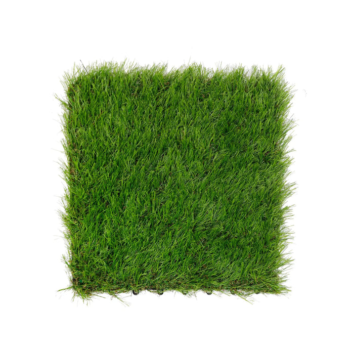 Of Interconnecting Artificial Grass Decking Tiles () 9 Piecesx30cmx30cm - FLORA DESIGNS