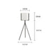 100cm Tripod Flower Pot Plant Stand with White Flowerpot Holder Rack Indoor Display