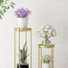 2 Layer 80cm Gold Metal Plant Stand Flower Pot Holder Corner Shelving Rack Indoor Display