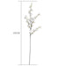 67cm Blue Glass Tall Floor Vase with 10pcs White Artificial Fake Flower Set