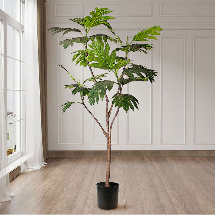 180cm Artificial Natural Green Split-Leaf Philodendron Tree Fake Tropical Indoor Plant Home Office Decor