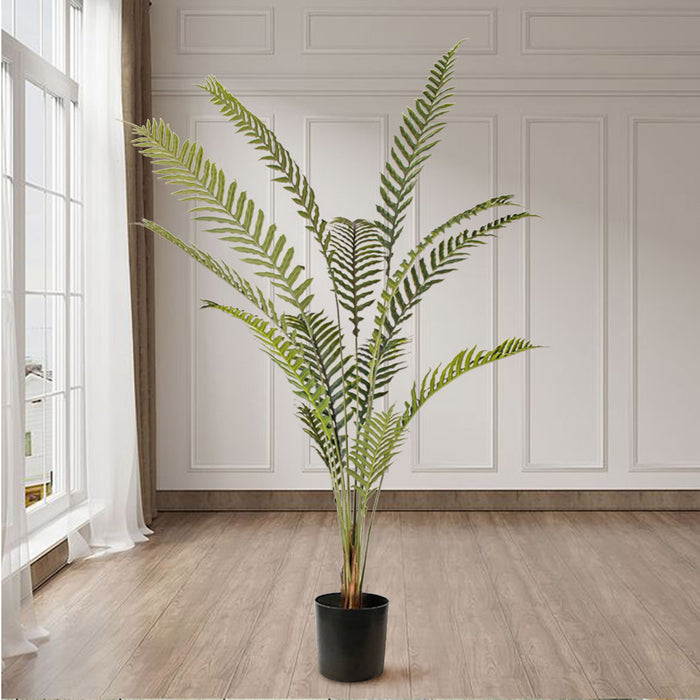 240cm Artificial Green Rogue Hares Foot Fern Tree Fake Tropical Indoor Plant Home Office Decor