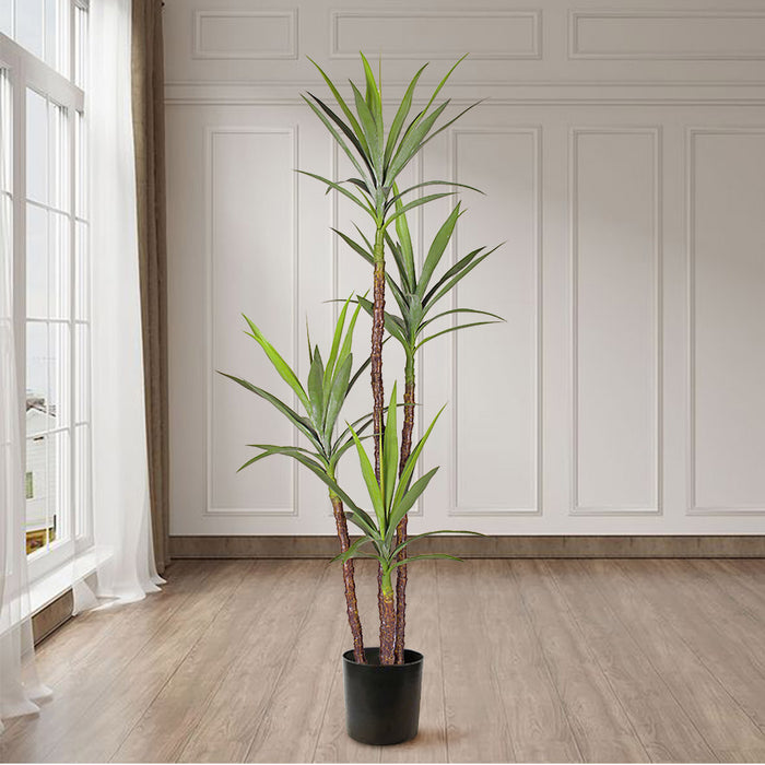 180cm Artificial Natural Green Dracaena Yucca Tree Fake Tropical Indoor Plant Home Office Decor