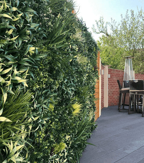 Autumn Greenery Bespoke Vertical Garden / Green Wall UV Resistant 90cm x 90cm