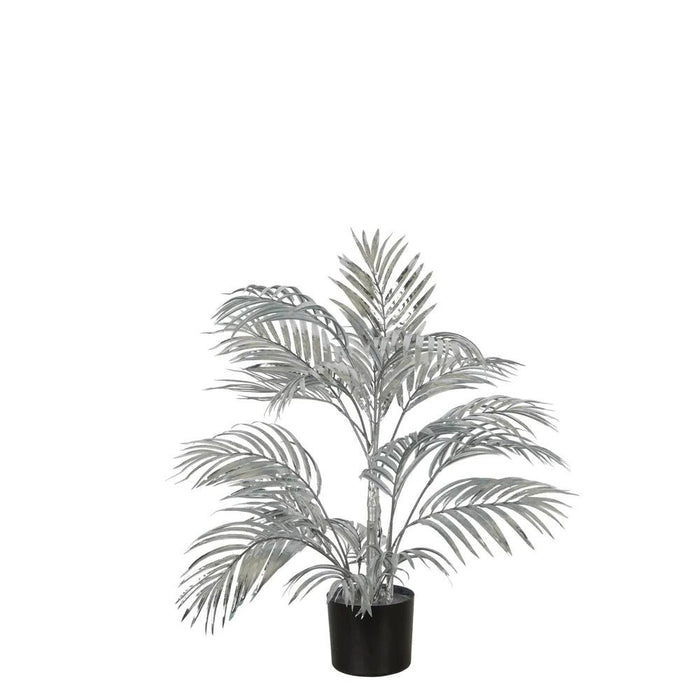 Areca Palm 335 Leaves Metallic Silver Grey 100cm