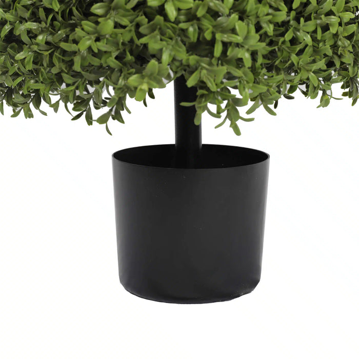 Premium Potted Artificial Square Topiary Plant UV Resistant 55cm