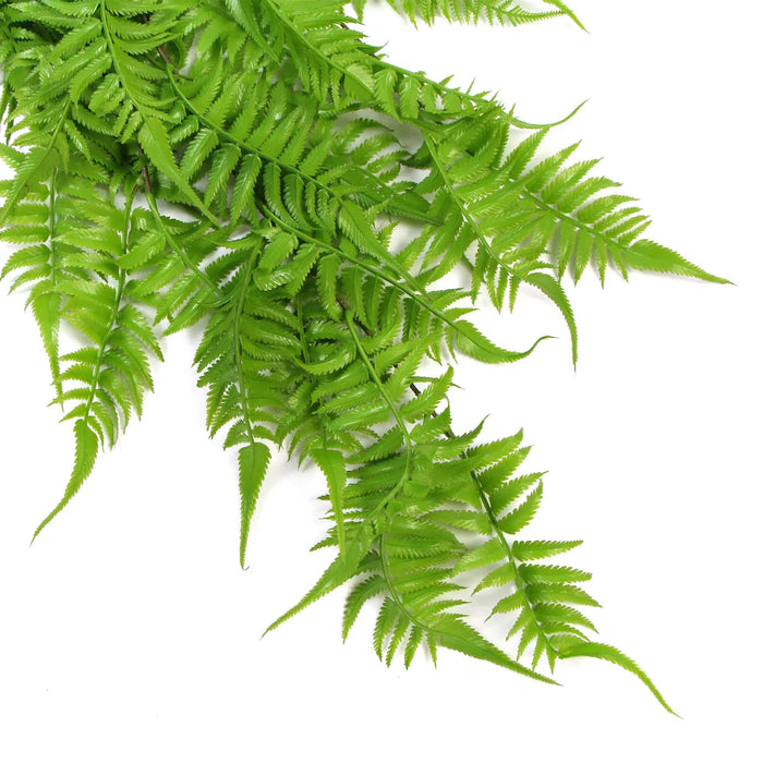Artificial Hanging English Fern Two-Toned Foliage UV Resistant 80cm Set of 3