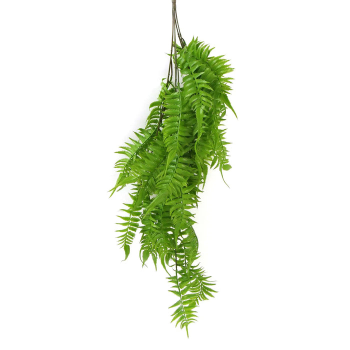 Artificial Hanging English Fern Two-Toned Foliage UV Resistant 80cm Set of 3